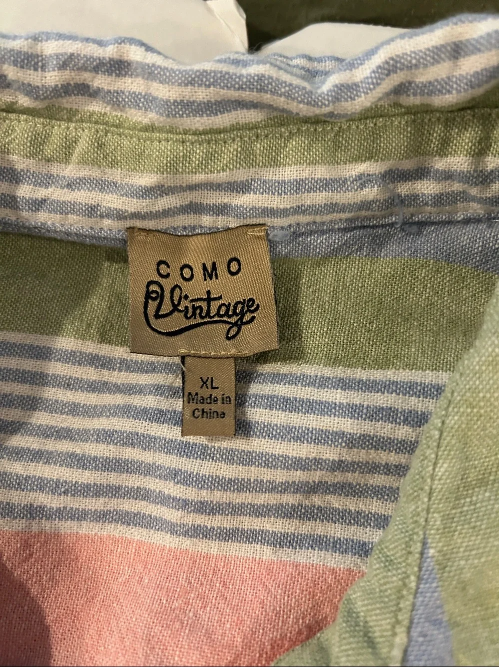 Como Vintage linen blend shorts set size XL - Picture 2 of 9